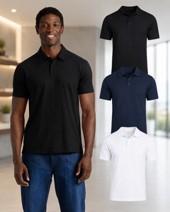 <b>Men's</b> Classic Casual Short Sleeve Solid Knitted Cotton <b>Shirt</b> Royal <b>Burgundy</b> X-Large Machine Wash 180g Needle Detection - Product Image 3