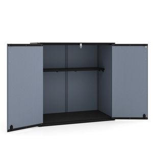 Armadio da Giardino Orizzontale in PP HDPE Grigio da 23,5 Piedi Cubi con Porta Chiudibile a Chiave per Attrezzi da Esterno - Product Image 5