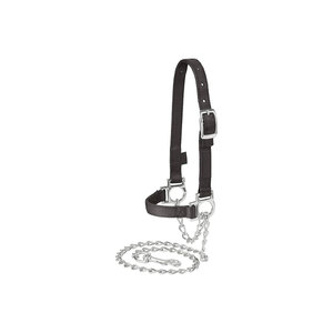 Harnais rose en nylon pour cheval avec rênes et ferrures métalliques pour usage équestre - Product Image 4