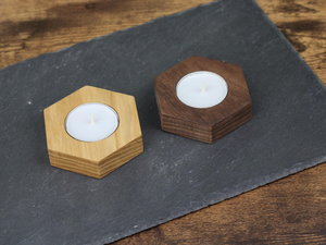 Wooden <b>Tealight</b> Holder Handmade Ash Wood <b>Candle</b> Holder Modern Minimalist Home Decor Natural Wood <b>Tealight</b> Stand - Product Image 3