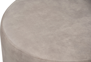 Contemporary <b>Round</b> Upholstered Pouf for Living Room Seating and Footrest - Product Image 2