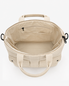 Sac fourre-tout en toile bleue, sac à main minimaliste à bandoulière avec poche supérieure zippée, idéal pour le shopping quotidien et les voyages - Product Image 5