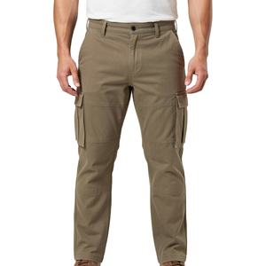 Mens Midweight Summer Cargo Pants Slim Fit Cotton Polyester Quick-Dry Breathable <b>Elastic</b> Waist <b>Lace</b> Casual Workwear - Product Image 2