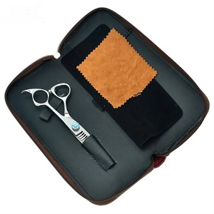 Ciseaux à cheveux professionnels en acier inoxydable à pointe affûtée, pour droitiers, avec manche long en plastique, non pliables, RYZ-ES-190, dents spéciales pour - Product Image 5