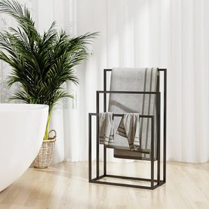 Toallero Rectangular Moderno de Hierro Mediano Negro - Elegante y Práctico - Product Image 1