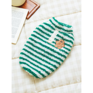 Gilet a righe Poggle verde XL per animali domestici vestiti Premium per animali domestici - Product Image 1