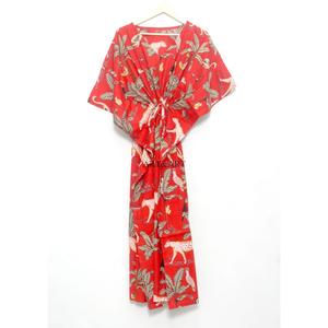 Indian Cotton Floral Print Kaftan <b>Dress</b> 100% Cotton Maxi <b>Dress</b> for Moms Long <b>Dress</b> for All Seasons-Summer Winter Autumn Spring - Product Image 5