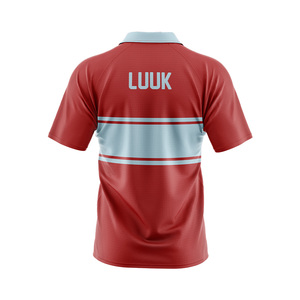 เสื้อโปโลผู้ชายผ้าโพลีเอสเตอร์ผสมคอตตอน แขนสั้น ป้องกันรอยยับ พิมพ์ลายตามสั่ง โลโก้ด้านหน้า คุณภาพสูง รับผลิตแบบ OEM ODM - Product Image 2