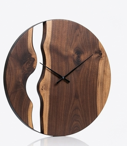 Wooden Tear Drop Art Deco Silent Analog Wall <b>Clock</b> Iron Frame Living Room Decor Handmade High Quality Customised - Product Image 6