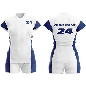 Custom volleyball uniform kit men women youth quick dry polyester stretch professional volleyball uniform match ready sublimated - Product Image 1