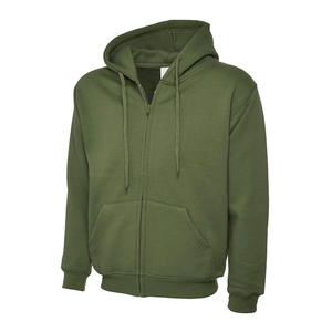 Sweat-shirt à capuche zippé en molleton pour homme, de haute qualité, OEM ODM, personnalisé, nouvelle tendance, couleur unie, coupe classique, en coton, décontracté, pour l'automne - Product Image 4