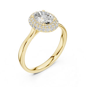 14K Rose Gold Oval & Round Lab-Grown <b>Diamond</b> Ring for Women | Bridal Wear | New Grown <b>Diamond</b> - Product Image 4