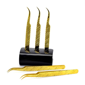 Pince à épiler professionnelle anti-acide en acier inoxydable de haute qualité, design optimal, 3 pièces avec pointe précise - Product Image 3