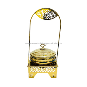 Énorme demande Meilleure qualité plat de service en métal plaqué or hôtel équipement de fête de mariage chauffe-plats avec couvercle supérieur au prix de vente - Product Image 2