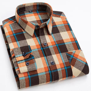 Men's Long Sleeve Plaid <b>Flannel</b> Shirt Regular Fit Casual Wear 100% Cotton Woven Pattern Design - Product Image 5