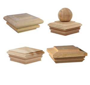 Capuchon de poteau en bois d'érable massif, résistant aux intempéries, écologique, durable et sûr, garantie 1 an, pour extérieur, clôture de ferme, terrasse, boîte aux lettres, escalier - Product Image 1