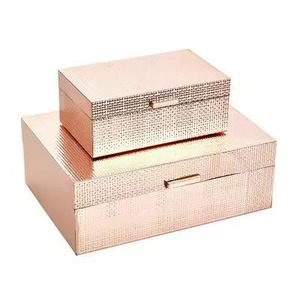 Glass Jewelry Organizer with Gold Frame Red Interior <b>Trinket</b> <b>Box</b> for Rings Earrings Necklace Storage Display Vanity Drawer - Product Image 6