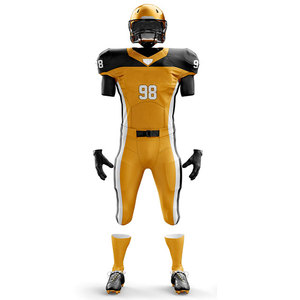 Men's <b>Compression</b> Football Set Short Sleeve Jersey Padded Short Sublimation Custom Digital Printing Sportswear Uniform OEM - Product Image 6