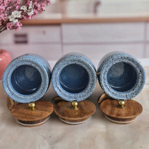 Juego de recipientes rústicos para almacenamiento de cocina con tapa de madera y etiqueta, organizador decorativo para encimera, contenedor para té, café y azúcar - Product Image 4