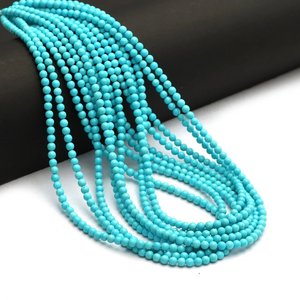 Cuentas Redondas de Turquesa Sleeping Beauty AAA de 4 mm, Hilo de Piedras Preciosas de Arizona, Cuentas Sueltas Naturales para la Fabricación de Joyas al por Mayor - Product Image 1