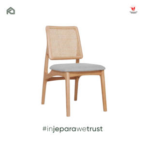 Modern European Asoka <b>Stacking</b> <b>Dining</b> <b>Chair</b> Teak Wood Frame Natural Rattan Eco-Friendly PP Material Apartment Outdoor Hotel - Product Image 3