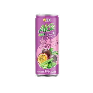 Fabricant de boissons de marque privée OEM ODM Aloe Passion Fruit Usine du Vietnam Canette de 250ml Alu 24 canettes/carton Formulation personnalisée - Product Image 1