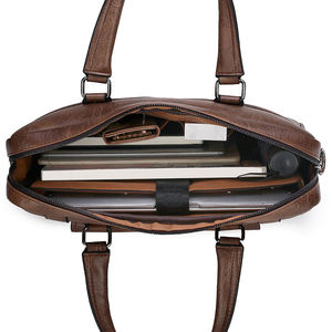Maletín de Cuero Genuino de Alta Calidad para Oficina y Negocios, Estilo Vintage, Color Marrón Oscuro - Product Image 5