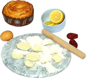 Bandeja Giratoria de Mármol Blanco para Encimera de Cocina, Organizador Giratorio - Product Image 5