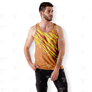 Camiseta sin Mangas para Hombre, Estilo Musculoso, Color Sólido Informal, Diseño Único, Ecológica, de Secado Rápido, Nueva Llegada - Product Image 2