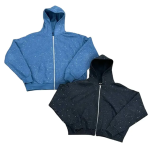 Sudadera con Pedrería de Diamantes, Personalizable, de Alta Calidad, Corte Holgado, Tejido Completo, Nueva Llegada, Personalizable, Tejida - Product Image 4