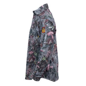 100% C-7 oz résistant aux flammes FR Forest Camouflage vêtements de sécurité chemise taille moyenne - Product Image 3