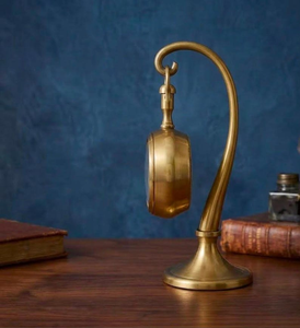 Suspended Brass Pendulum <b>Table</b> <b>Clock</b> Vintage Nautical Roman Numeral Timepiece Antique Mantel Office Decor - Product Image 4