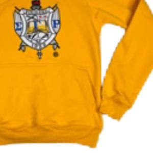 เสื้อฮู้ด Sigma Gamma Rho Gold Crest SGRho พรีเมียม เสื้อผ้ากรีก สีน้ำเงินทอง เสื้อสเวตเชิ้ตแบบสวมหัวสำหรับชมรมนักศึกษา - Product Image 3