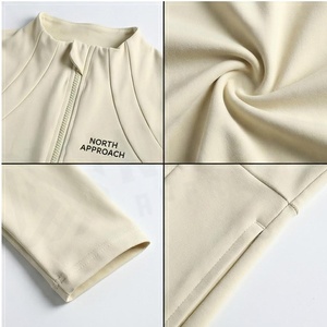 North Approach Women's Full Sleeve Zipper <b>Yoga</b> <b>Jacket</b> Solid Color Breathable Sportswear - Product Image 4