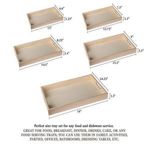 Bandeja de Servicio de Madera para Restaurante y Hotel, Tabla de Madera Maciza para Té y Café, Hecha de Madera de Pino para un Aspecto Elegante - Product Image 4