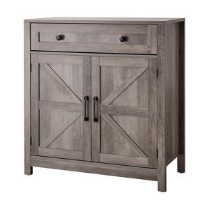 Mobile Bar Caffè Stile Rustico con 2 Ante Scorrevoli, Credenza Buffet per Casa, Tavolo Bar Caffè con Cassetti - Product Image 1