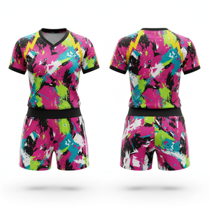 ชุดเครื่องแบบวอลเลย์บอลสำหรับทั้งชายและหญิงเสื้อทีมกีฬาผ้าโพลีเอสเตอร์ระบายอากาศได้ดีแห้งเร็วปรับแต่งโลโก้ได้ตามต้องการ - Product Image 1