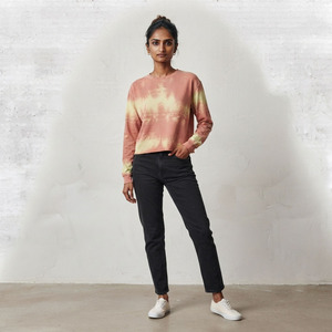 T-shirt ample vintage délavé pour femme, coupe oversize, col rond en coton, style streetwear décontracté - Product Image 4