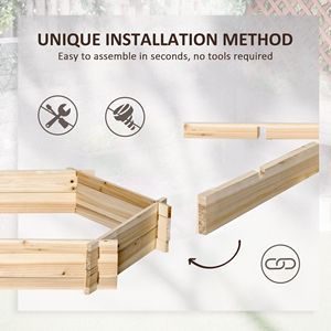 Fioriera Esagonale per Erbe Aromatiche # Aiuola rialzata senza viti 39x36 piedi # Design Classico # Motivo Quadrato # Funzione di irrigazione # Fioriere da Esterno - Product Image 5