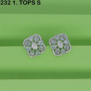 Pendientes Clásicos de Plata de Ley MIJ para Mujer, Pendientes Finos de Plata de Ley AD, Pendientes Geométricos de Plata de Ley - Product Image 1