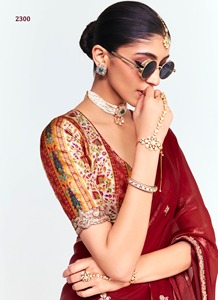 Sari vintage inspiré de Bollywood avec broderies, tenue indienne traditionnelle pour femmes, parfait pour les mariées, les fêtes - Product Image 5