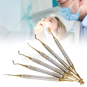 Juego de instrumentos dentales de alta calidad, 6 espátulas de resina compuesta con revestimiento de titanio, kit de cirugía dental - Product Image 6