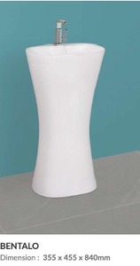 ONE PIECE <b>BASIN</b> EASILY HANDWASH BENTALO SERIES 355X455X840mm SIZE - Product Image 3