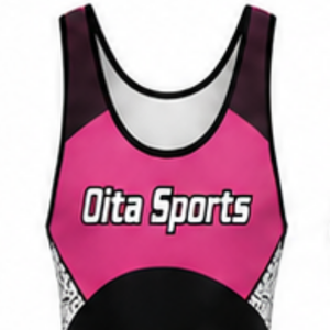 <b>Men</b> Pink Black Sublimated <b>Wrestling</b> <b>Singlet</b> Polyester Lightweight Athletic Sports Uniform <b>Wrestling</b> Match Training Wear Clothing - Product Image 4