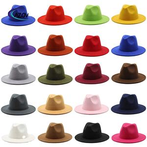 Sombrero Vaquero Occidental de Alta Calidad, Sombreros Fedora Panamá de Ala Ancha para Mujer, Sombreros Fedora Clásicos de Fieltro para Fiesta, Venta al por Mayor, Fabricación para Hombre - Product Image 1
