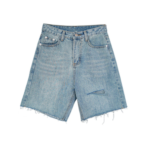High Waist Solid Color Women's Cotton Canvas Shorts With Pockets Elastic Waist Casual Style Breathable Woven Fabric - Product Image 3