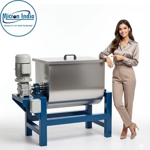 Mélangeur à ruban industriel en acier inoxydable, moteur à induction, capacité 100L, pour poudres alimentaires et chimiques, horizontal - Product Image 6