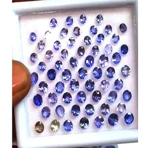 159 piezas de Tanzanita Azul Natural, 4x3, 5x4, 6x4, 7x5, 8x6 mm, Ovalada, 3-6 mm, Facetada Redonda, 56 Quilates, Lote de Gemas de Buena Calidad, Corte US$72.8 cada una - Product Image 4