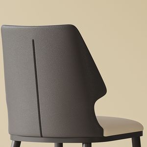Set di 2 sedie da pranzo moderne grigie e bianche, contemporanee, eleganti e confortevoli per sala da pranzo, cucina, ufficio - Product Image 5