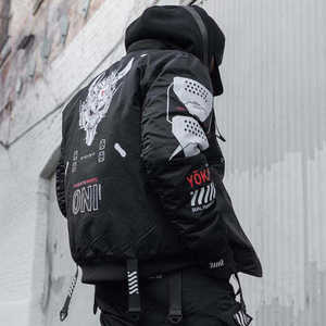 เสื้อแจ็คเก็ตเทคแวร์ผู้ชายสไตล์ทหาร ไซเบอร์พังก์ บอมเบอร์ สตรีทแวร์ ฮิปฮอป อาร์เบิร์น คาร์โก้ แจ็คเก็ตนักบิน กันลม ฮาราจูกุ เสื้อคลุม - Product Image 5